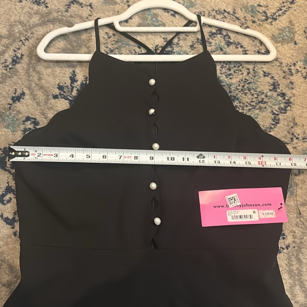 NWT Betsy Johnson black scalloped edge dress sz 8 - Picture 7 of 8